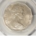 AUSTRALIA 1984 . FIFTY 50  CENTS COIN . ERROR . RAM STRIKE . FINNED RIM